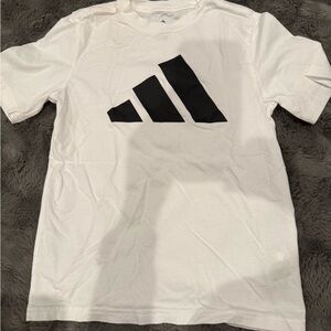 Adidas Kids White T-Shirt with Black Logo